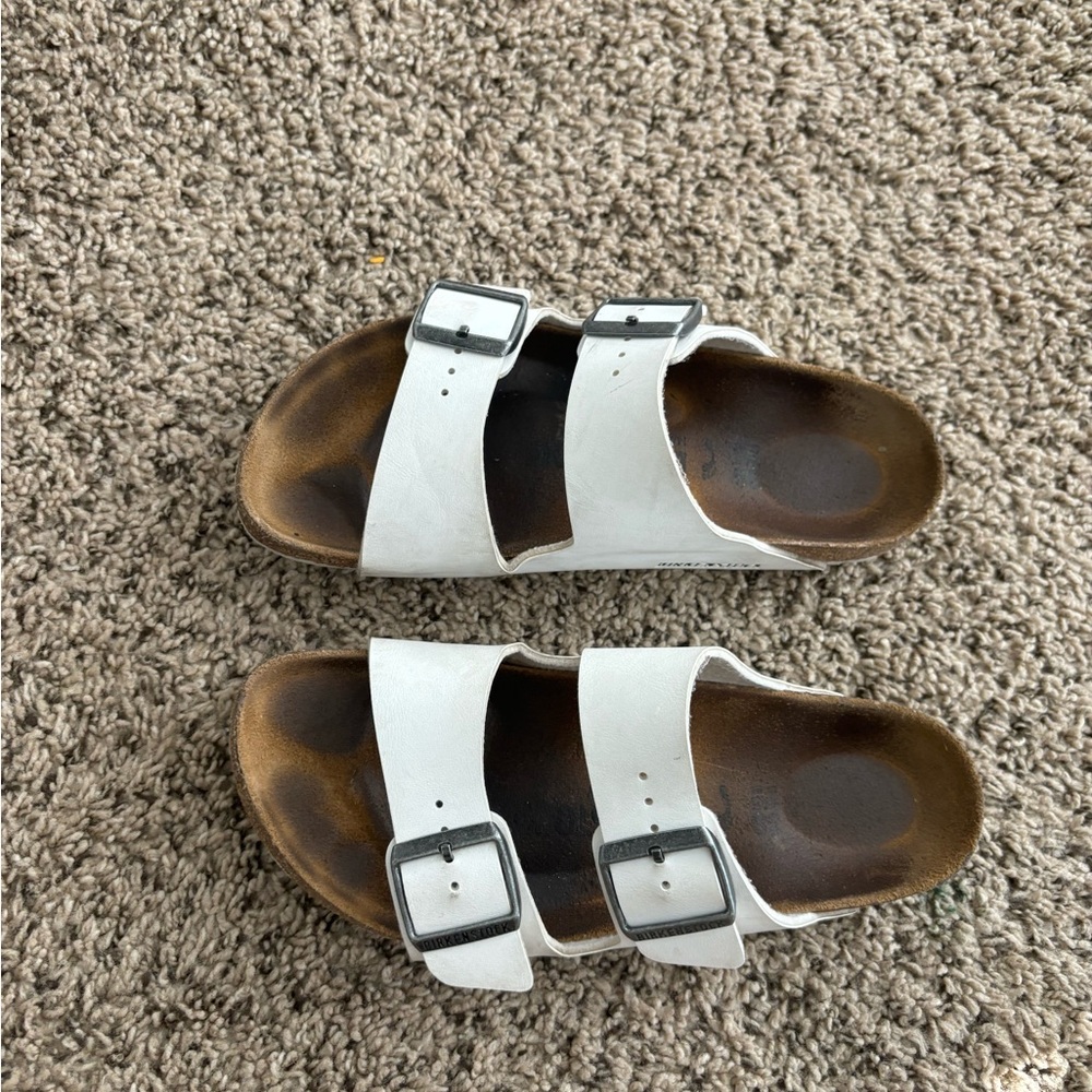 Used white Birkenstocks - size 38